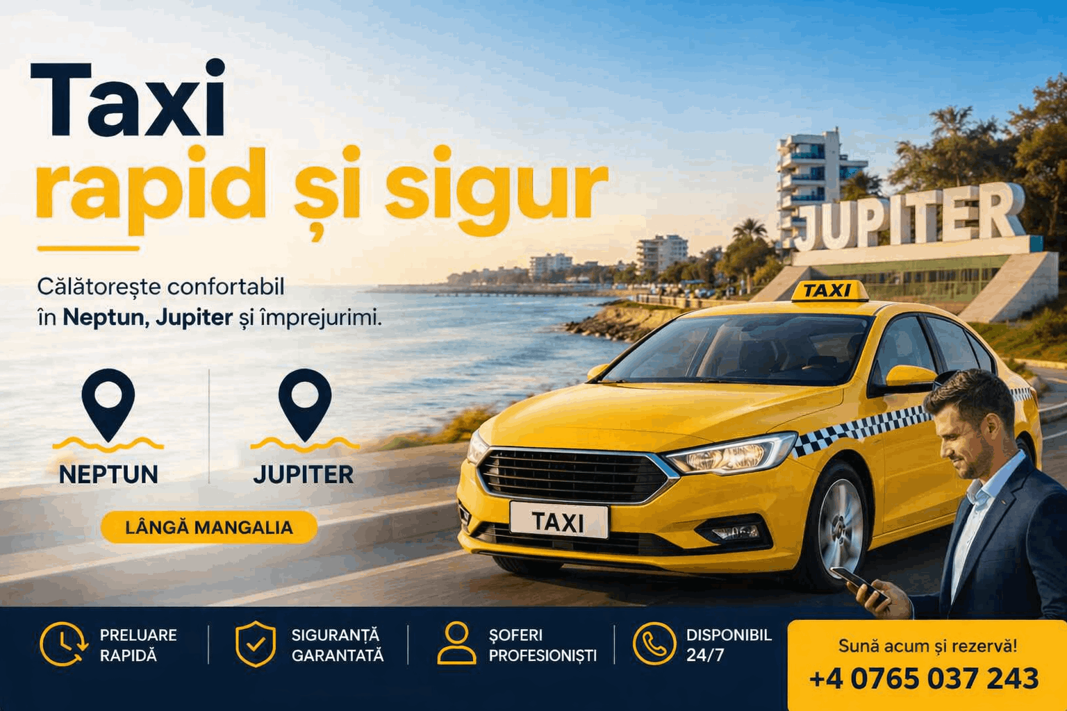 Taxi in Neptun Jupiter Olimp Mangalia